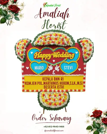 Papan Bunga Pernikahan Waeapo